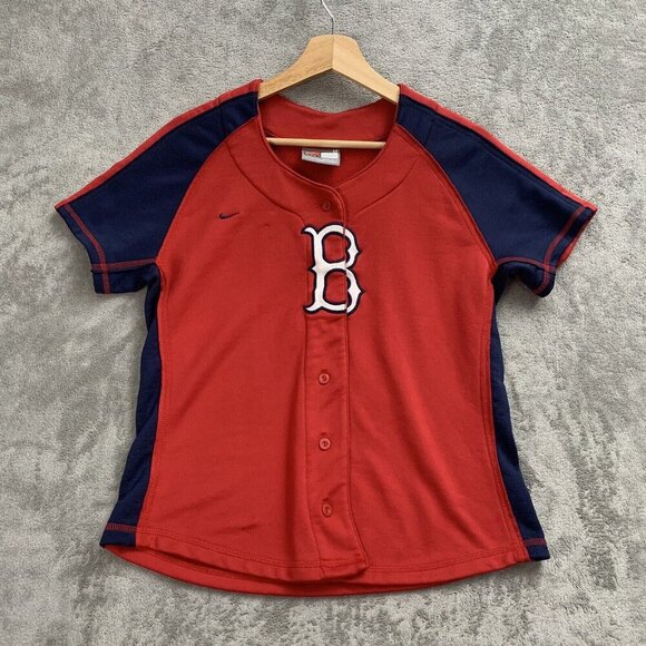 Nike Other - Nike Red and Navy Baseball Jersey Top